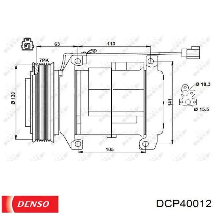 Компрессор кондиционера DCP40012 Denso