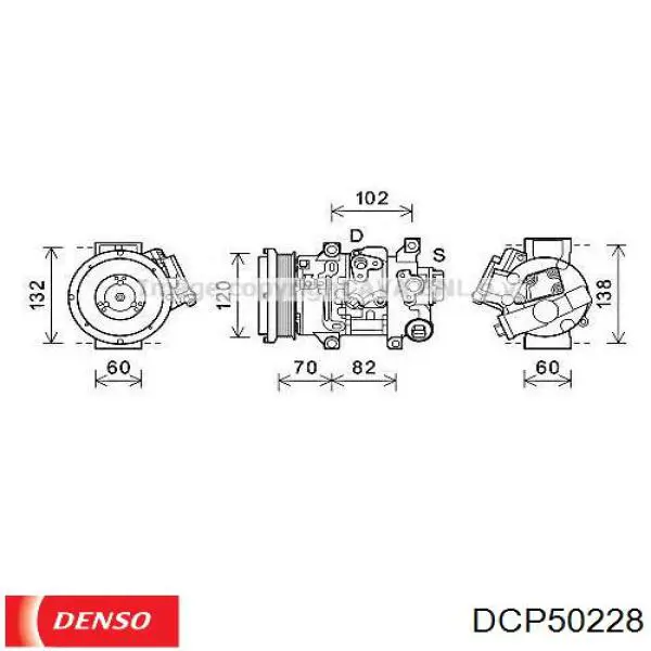 Компрессор системы кондиционирования Denso DCP50228 цена, от 280.24 USD