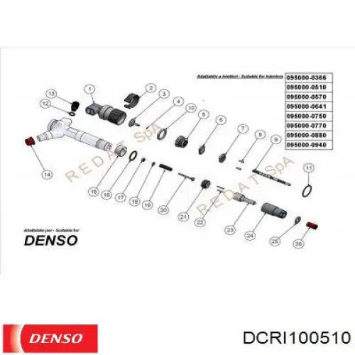 Форсунка инжектора Denso DCRI100510 цена, от 436.53 USD