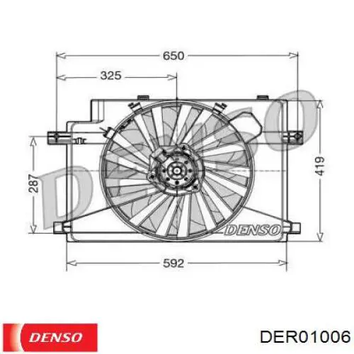 Диффузор радиатора охлаждения Denso DER01006