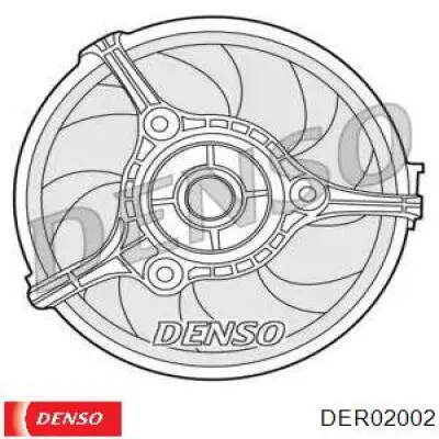 DER02002 Denso электровентилятор охлаждения в сборе (мотор+крыльчатка)