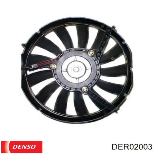 Электровентилятор кондиционера в сборе (мотор+крыльчатка) Denso DER02003