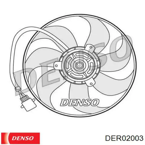Электровентилятор кондиционера в сборе Denso DER02003