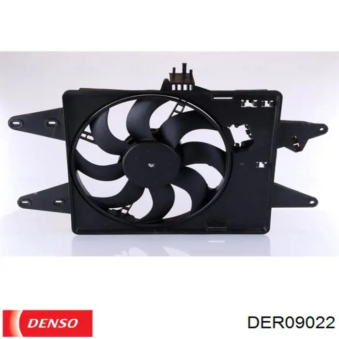 Купить DER09022 Denso Диффузор вентилятора в сборе с мотором и крыльчаткой
