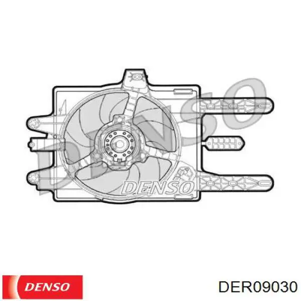 Диффузор вентилятора в сборе с мотором и крыльчаткой DER09030 Denso