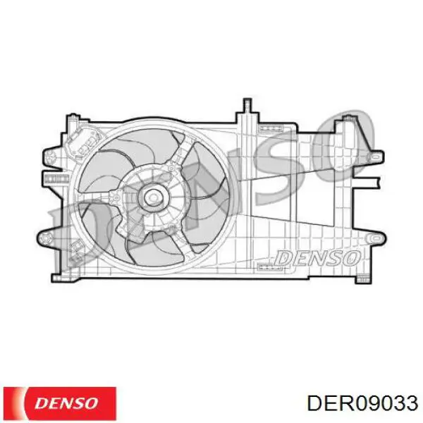 Диффузор вентилятора в сборе с мотором и крыльчаткой DER09033 Denso