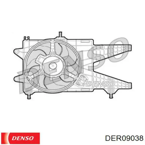 Диффузор вентилятора в сборе с мотором и крыльчаткой 46762887 Fiat/Alfa/Lancia