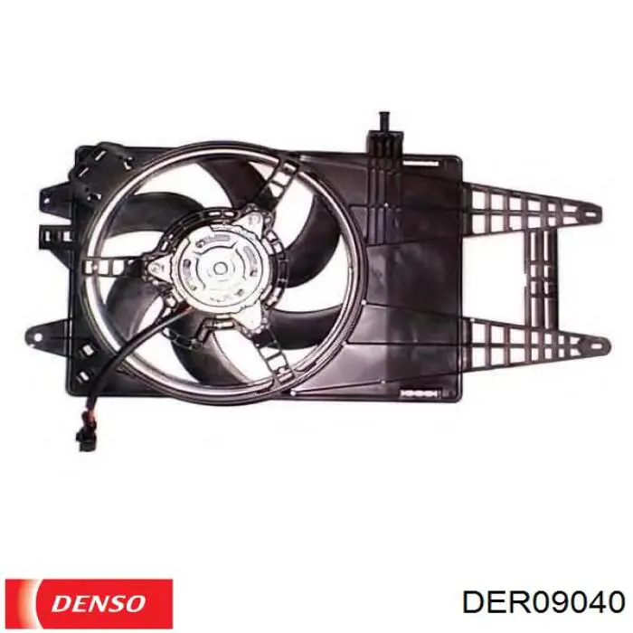 Диффузор вентилятора в сборе с мотором и крыльчаткой DER09040 Denso