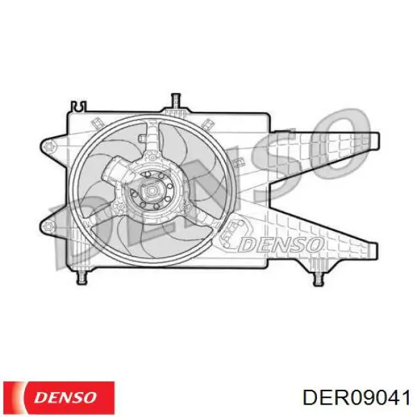 Диффузор вентилятора в сборе с мотором и крыльчаткой DER09041 Denso