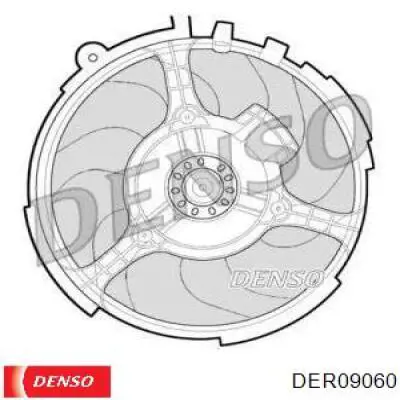 DER09060 Denso электровентилятор охлаждения в сборе (мотор+крыльчатка)