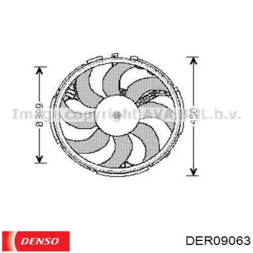 Ventilador (rodete +motor) refrigeración del motor con electromotor completo DER09063 Denso