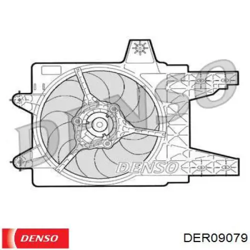 DER09079 Denso диффузор радиатора охлаждения, в сборе с мотором и крыльчаткой