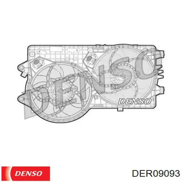 Диффузор вентилятора в сборе с мотором и крыльчаткой DER09093 Denso