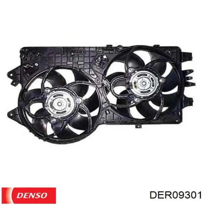 Диффузор радиатора охлаждения в сборе с крыльчаткой Denso DER09069