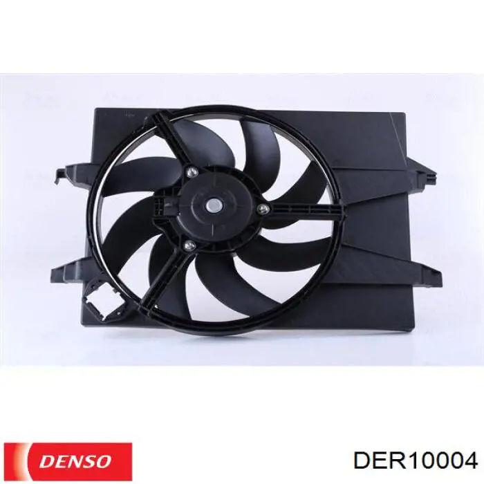 Difusor de radiador, ventilador de refrigeración, condensador del aire acondicionado, completo con motor y rodete DER10004 Denso
