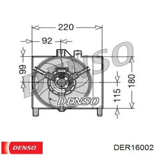 Диффузор вентилятора в сборе с мотором и крыльчаткой DER16002 Denso