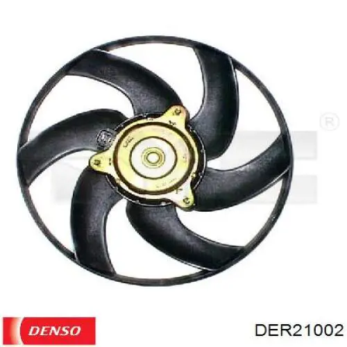 Электровентилятор охлаждения в сборе (мотор+крыльчатка) Denso DER21002