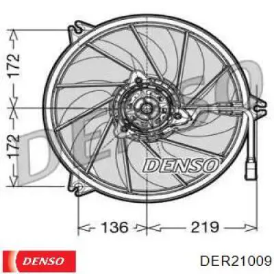 Электровентилятор охлаждения в сборе (мотор+крыльчатка) Denso DER21009
