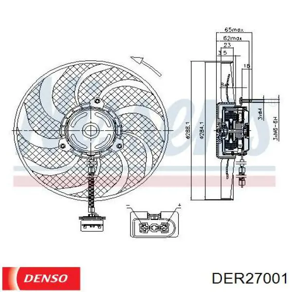 Вентилятор охлаждения Denso DER27001