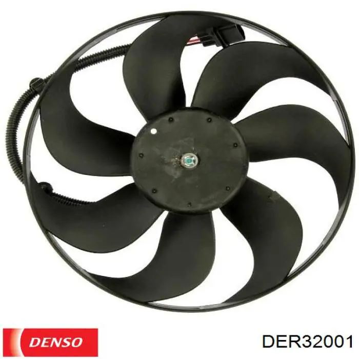 Электровентилятор охлаждения в сборе (мотор+крыльчатка) Denso DER32001