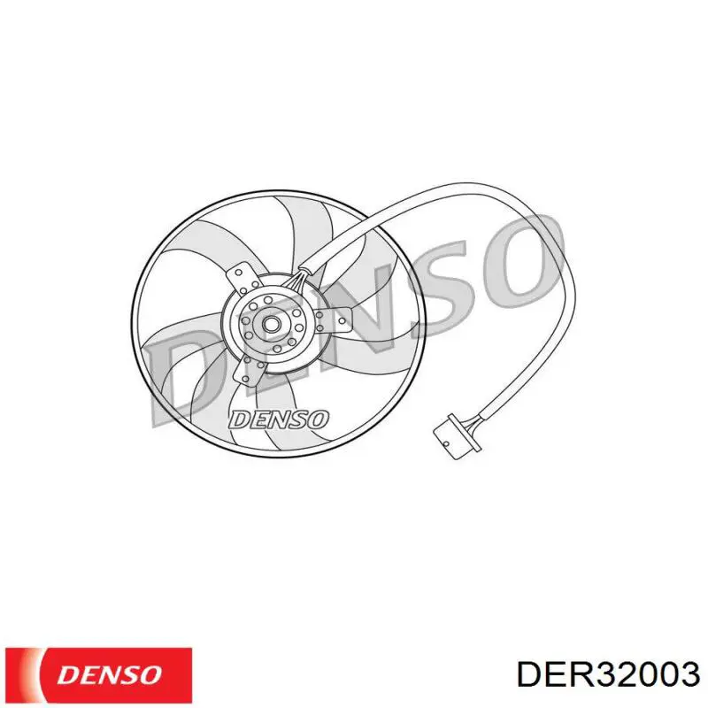 Ventilador (rodete +motor) refrigeración del motor con electromotor derecho DER32003 Denso