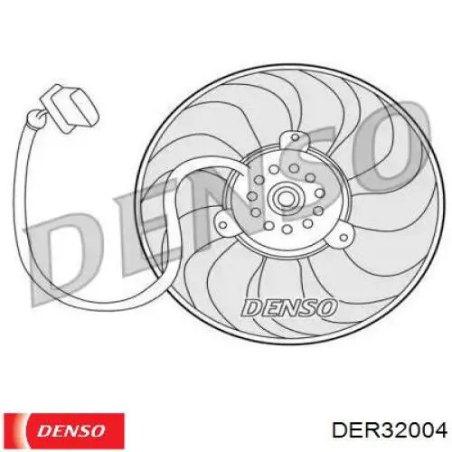 Электровентилятор охлаждения в сборе (мотор+крыльчатка) правый Denso DER32004