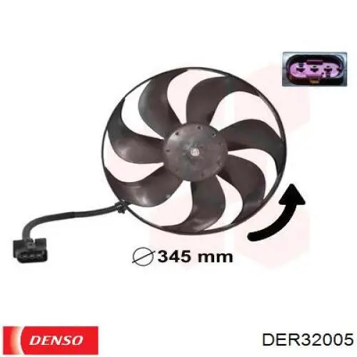 DER32005 Denso Вентилятор радиатора