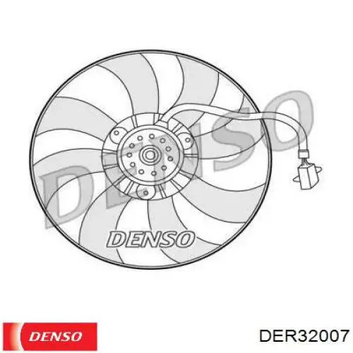 Электровентилятор охлаждения в сборе (мотор+крыльчатка) Denso DER32007
