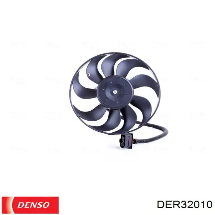 Диффузор радиатора охлаждения, в сборе с мотором и крыльчаткой Denso DER32010