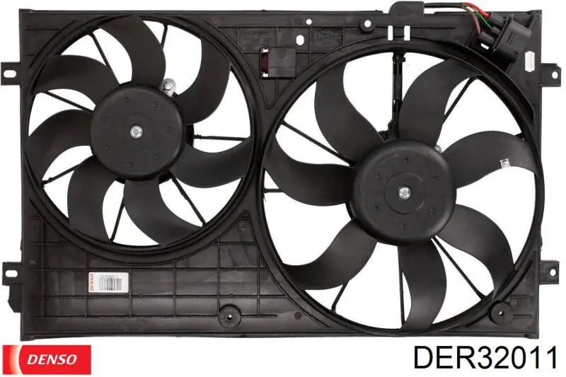 Купить DER32011 Denso Диффузор вентилятора в сборе с мотором и крыльчаткой