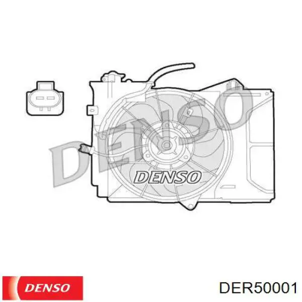 Диффузор вентилятора в сборе с мотором и крыльчаткой DER50001 Denso