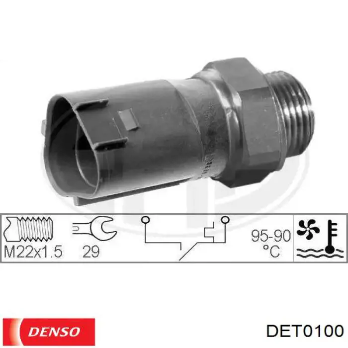 Датчик температуры отработавших газов (ОГ), до катализатора DET0100 Denso