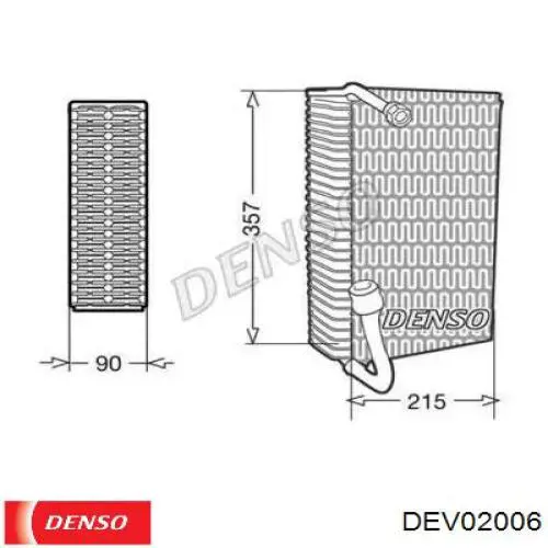 Испаритель кондиционера DEV02006 Denso