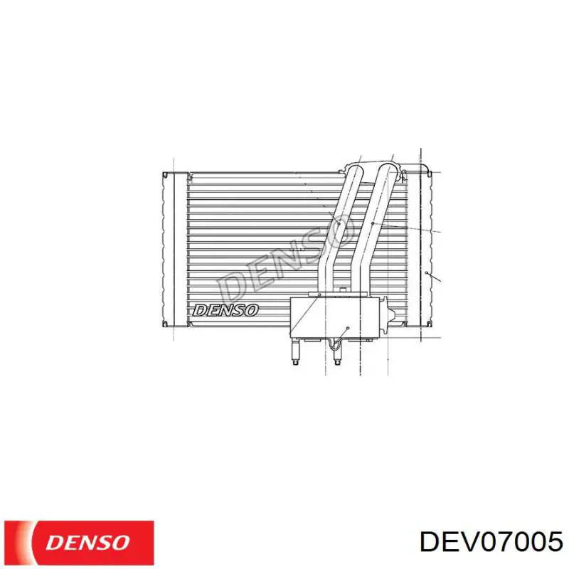 Радиатор испарителя кондиционера Denso DEV07005 цена, от 119.41 USD