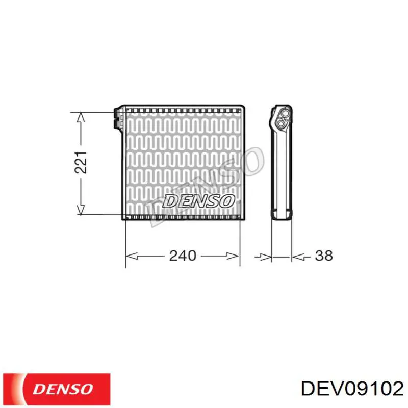 Испаритель кондиционера DEV09102 Denso