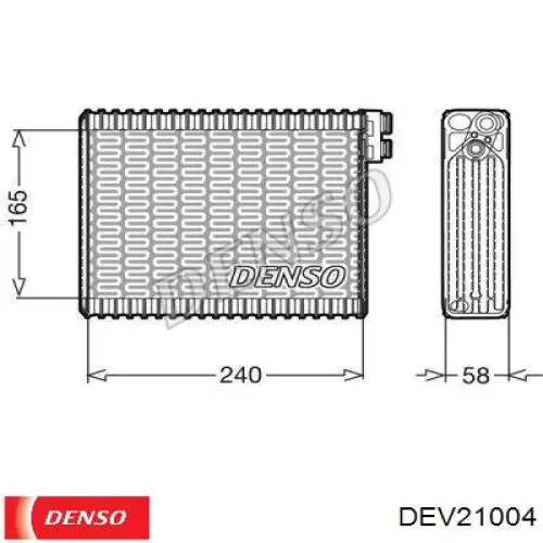 DEV21004 Denso испаритель кондиционера