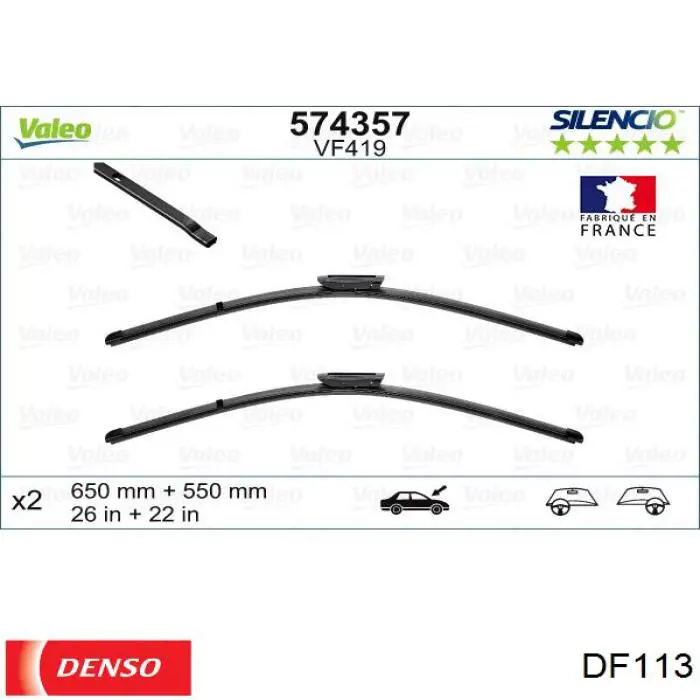 Купить DF113 Denso Бесконтактные дворники