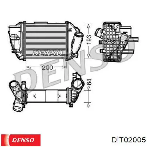 Интеркулер DIT02005 Denso