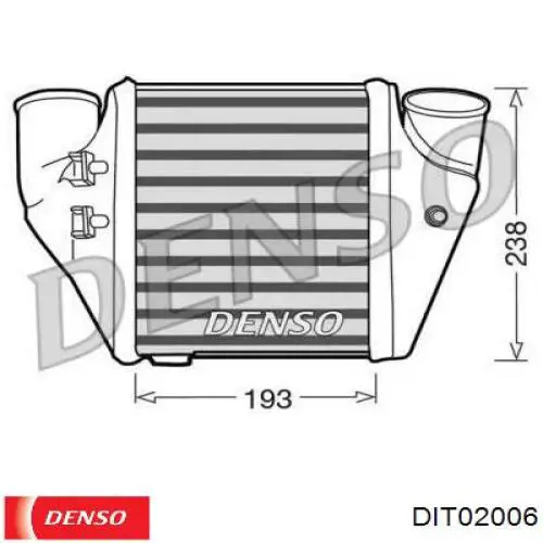 Радиатор интеркуллера DENSO DIT02006