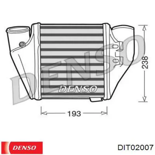 Радиатор интеркуллера DENSO DIT02007