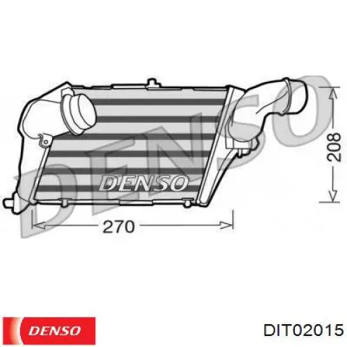 Радиатор интеркуллера DENSO DIT02015