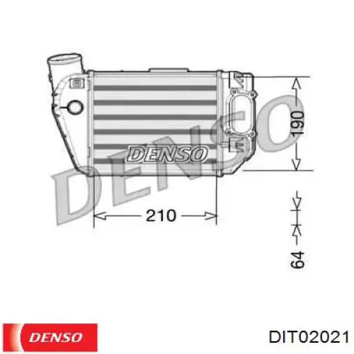 Радиатор интеркуллера DENSO DIT02021