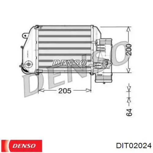 Радиатор интеркуллера DENSO DIT02024