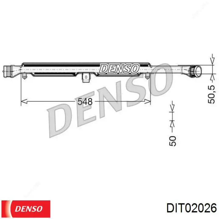 DIT02026 Denso шланг (патрубок интеркуллера)