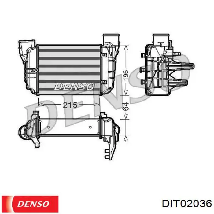 Купить DIT02036 Denso Интеркулер