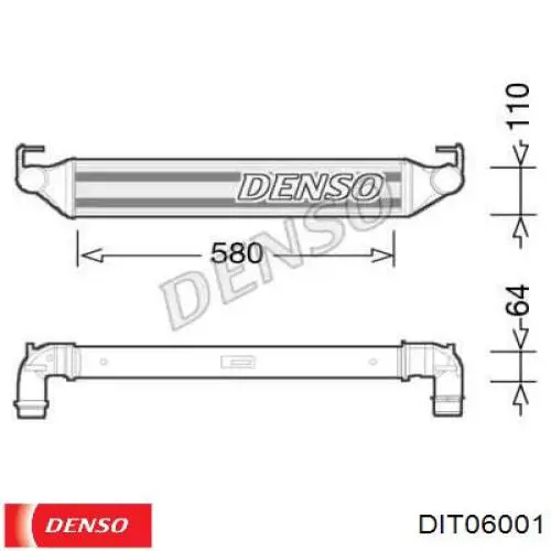 Интеркулер DIT06001 Denso