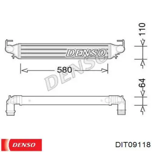 Интеркулер DIT09118 Denso