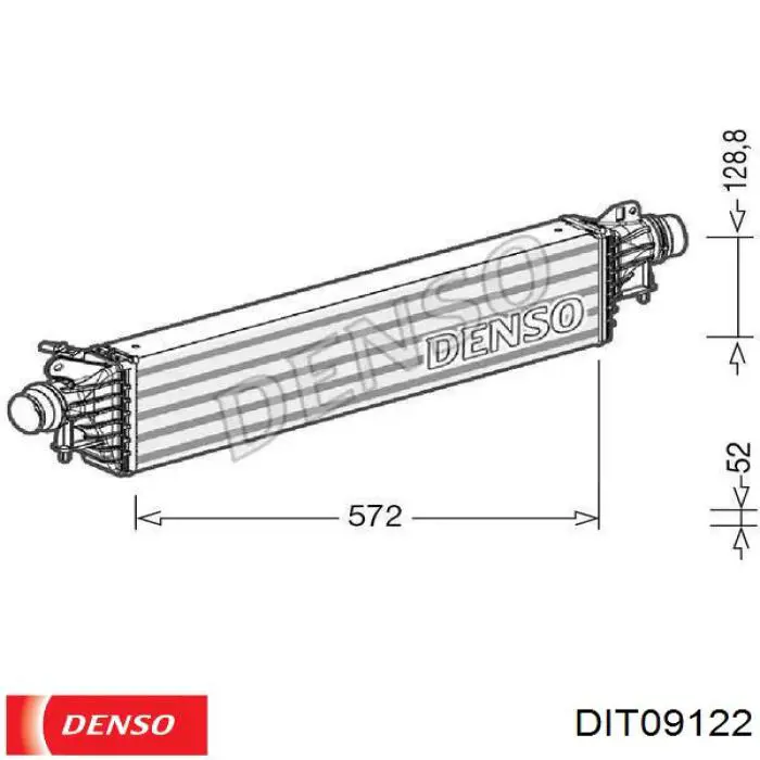 Радиатор интеркуллера Denso DIT09122
