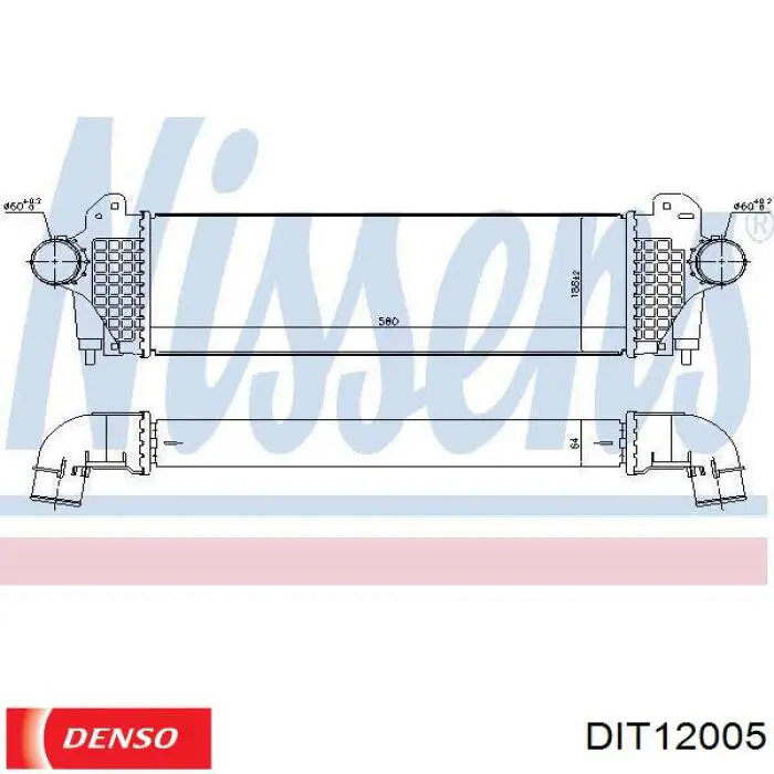 Интеркулер DIT12005 Denso