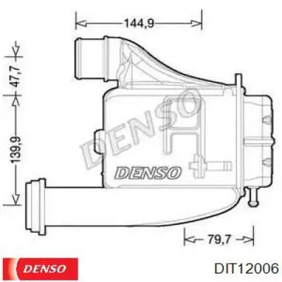 DIT12006 Denso Охладитель наддувочного воздуха